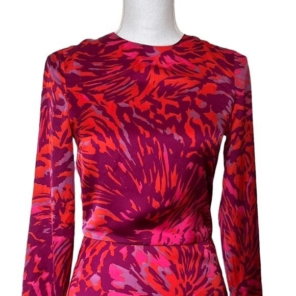 ADAM LIPPES LONG SLEEVE SILK DRESS - Picture 2 of 11
